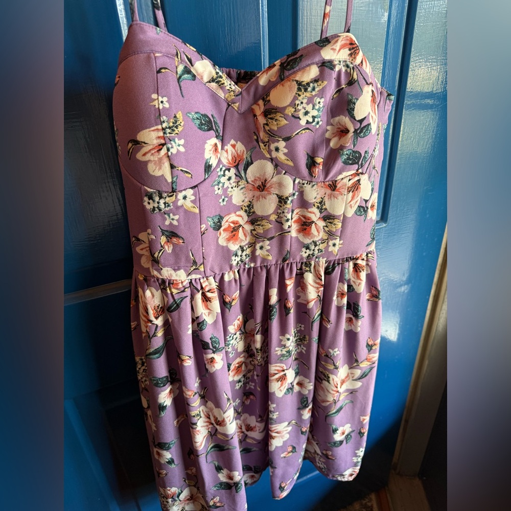 Xhilaration Lavender Floral Dress